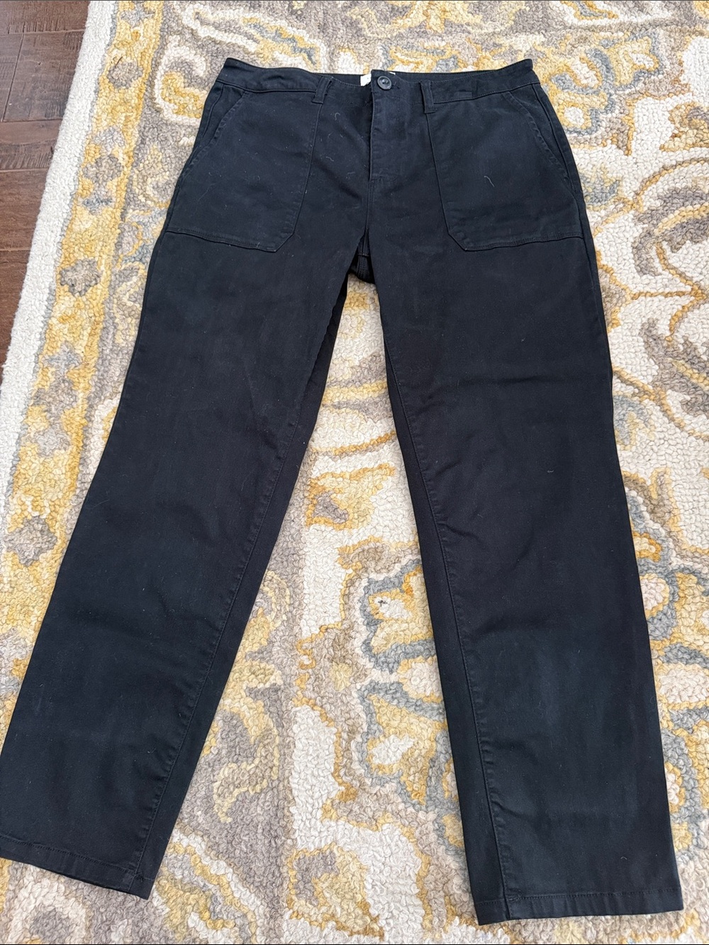 Sanctuary Black Straight Crop Chino Pants